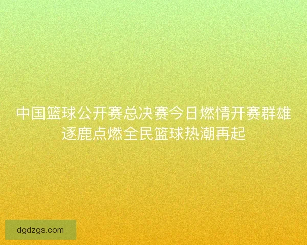 中国篮球公开赛总决赛今日燃情开赛群雄逐鹿点燃全民篮球热潮再起 中国篮球公开赛总决赛今日燃情开赛群雄逐鹿点燃全民篮球热潮再起